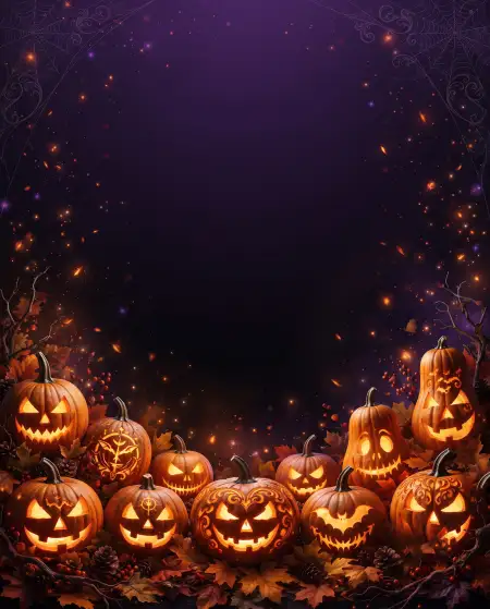 halloween 2026 pumpkin background for poster - Halloween 2026