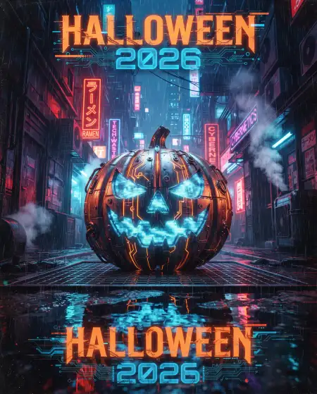 halloween 2026 scary pumpkin poster template - Halloween 2026