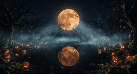 halloween full moon background 2026 - Halloween Background 2026
