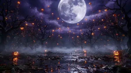 halloween pumpkin field background 2026 - Halloween Background 2026