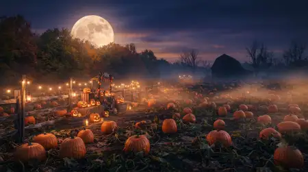 halloween pumpkin patch background 2026 - Halloween Background 2026
