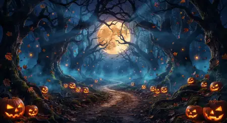 halloween spooky forest background 2026 - Halloween Background 2026