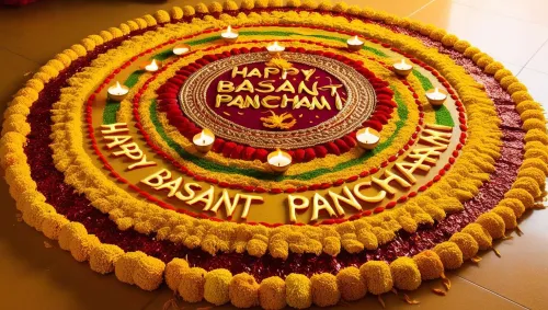 hand-painted yellow artistic basant panchami wallpapers