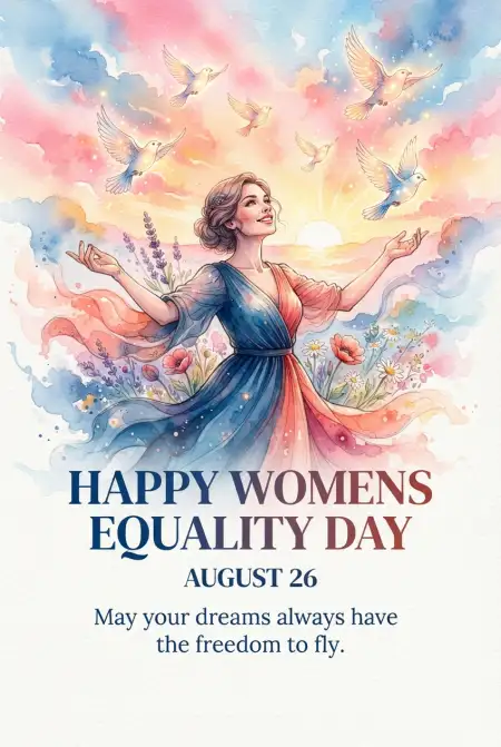 Happy American Womens Equality Day 2026 Wishes - Free American Womens Equality Day 2026 Download