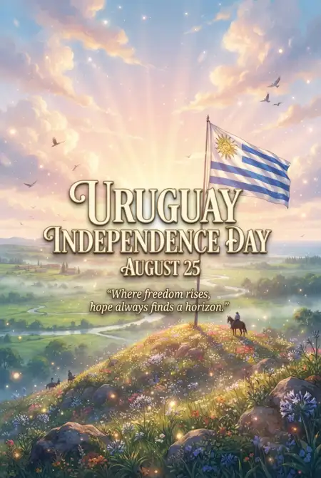 Happy August 25 Uruguay Independence Day 2026 - Free Uruguay Independence Day 2026 Download