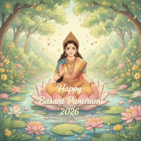 Happy Basant Panchami 2026 Illustration - Free Happy Basant Panchami 2026 Download