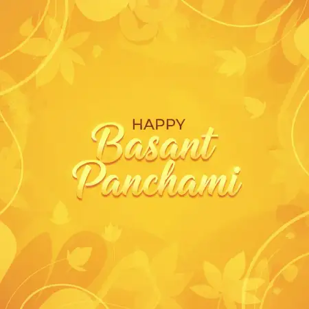 Free Happy Basant Panchami Social Media Banner Calligraphy Style Background Download