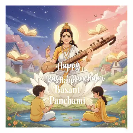 Happy Basant Panchami Wishes Poster Text - Free Happy Basant Panchami Wishes Download