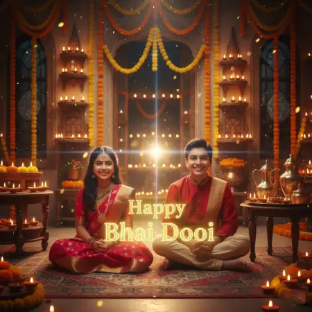 Happy Bhai Dooj 2025 Greetings Card Design - Free Happy Bhai Dooj 2025 Download