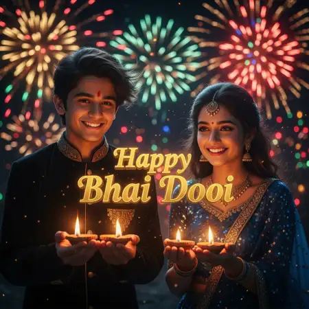 Happy Bhai Dooj 2025 Hd Wallpaper For Whatsapp - Free Happy Bhai Dooj 2025 Download