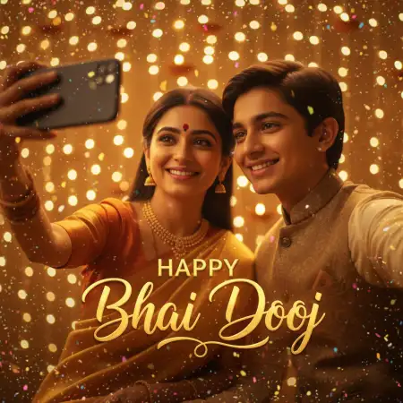 Happy Bhai Dooj 2025 Photo With Diya Light - Free Happy Bhai Dooj 2025 Download