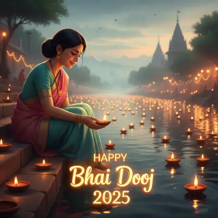 Happy Bhai Dooj 2025 Wishes For Long Distance Brother - Free Happy Bhai Dooj 2025 Wishes Download