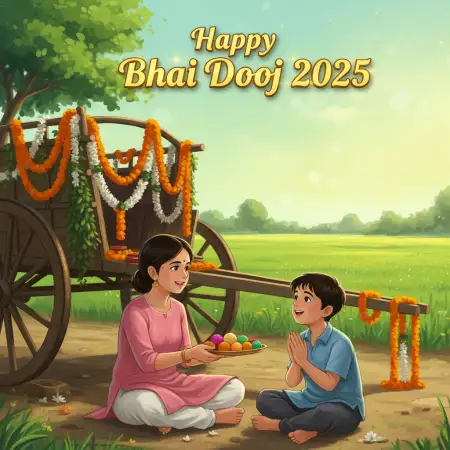 Happy Bhai Dooj 2025 Wishes With Background Image - Free Happy Bhai Dooj 2025 Wishes Download