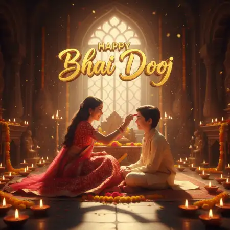 Happy Bhai Dooj 2025 Wishes With Beautiful Quotes - Free Happy Bhai Dooj 2025 Wishes Download
