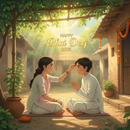 Happy Bhai Dooj 2025 Wishes With Love And Care - Free Happy Bhai Dooj 2025 Wishes Download