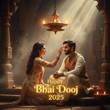 Happy Bhai Dooj 2025 Wishes With Name - Free Happy Bhai Dooj 2025 Wishes Download