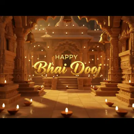 Happy Bhai Dooj 3d Text Design Wallpaper - Free Bhai Dooj Download