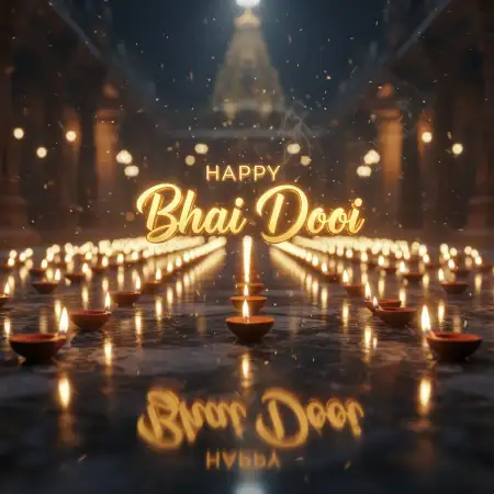 Happy Bhai Dooj Wishes With Creative Stickers For Whatsapp - Free Bhai Dooj Download