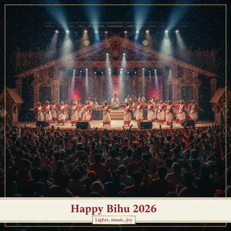 Happy Bihu 2026 Greeting Card - Free Happy Bihu 2026 Download