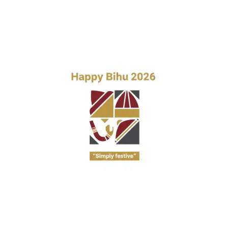 Happy Bihu 2026 Poster Design With Calligraphy Font - Free Happy Bihu 2026 Download