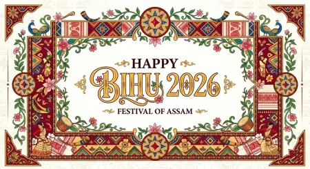 Happy Bihu 2026 Wishes In Assamese - Free Happy Bihu 2026 Wishes Download