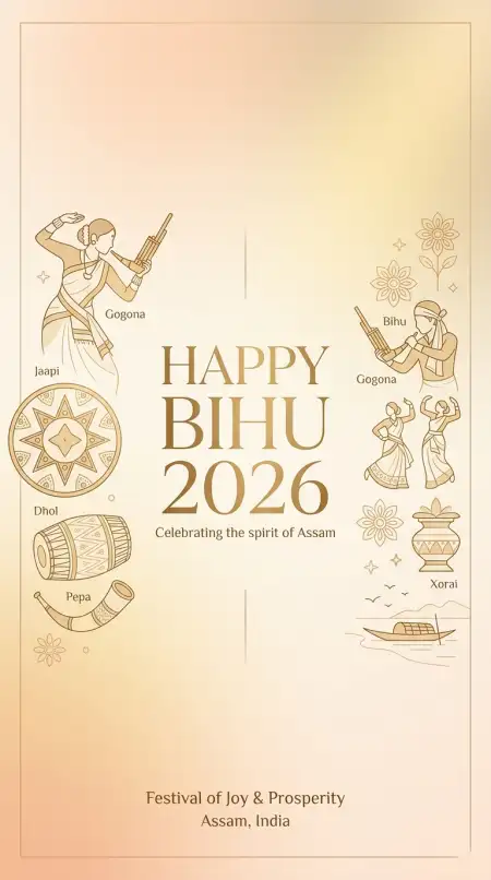 Happy Bihu 2026 Wishes One Line Quotes - Free Happy Bihu 2026 Wishes Download