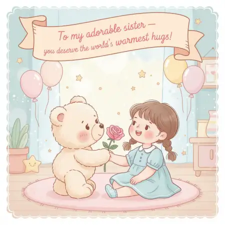 Free Happy Birthday To My Dearest Sister Quotes Background Download