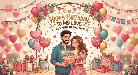Free Happy Birthday Wishes For Husband Romantic Image Download