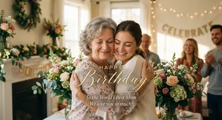 Free Happy Birthday Wishes For Mother From Daughter Image Download