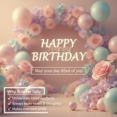 Free Happy Birthday Wishes For Whatsapp Elegant Background Download