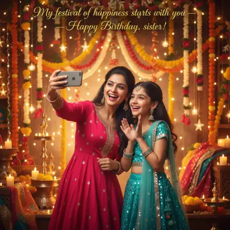 Free Happy Birthday Wishes To Sister With Love Background Download