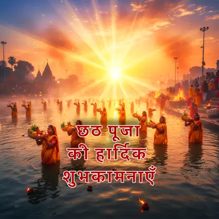 Free Happy Chhath Puja 3d Hindi Text Design Background Download