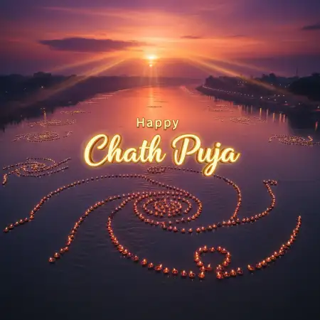 Free Happy Chhath Puja Greetings Card For School Celebration Background Download