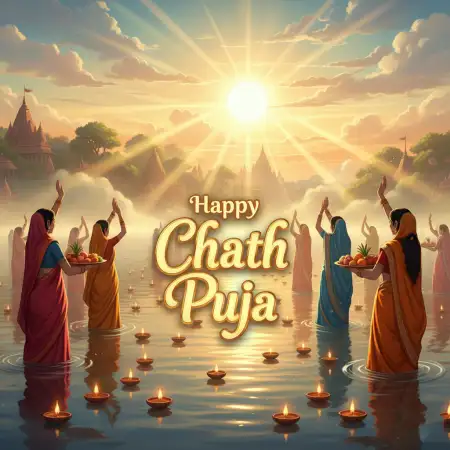 Free Happy Chhath Puja Greetings For Facebook Post Background Download