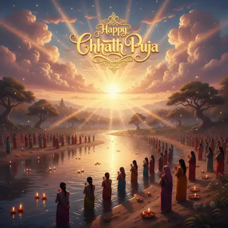 Free Happy Chhath Puja Greetings For Family And Friends Background Download