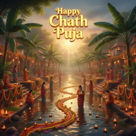 Free Happy Chhath Puja Greetings With Name Edit Online Background Download