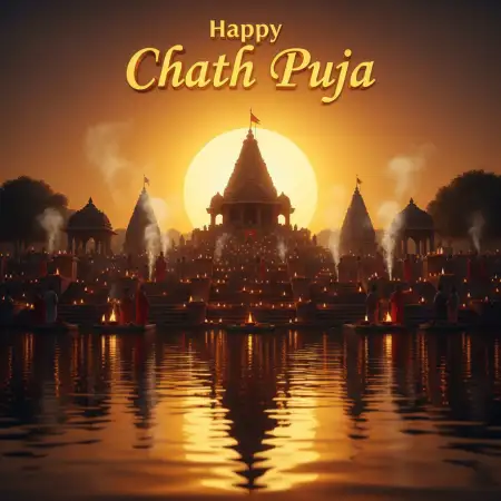 Free Happy Chhath Puja Greetings With Spiritual Quote Background Download