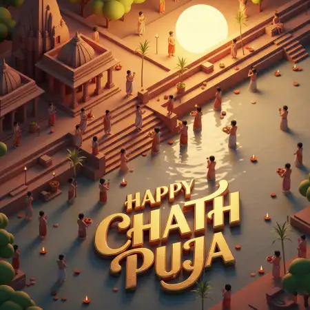 Happy Chhath Puja HD Background For Banner - Free Chhath Puja Background Download