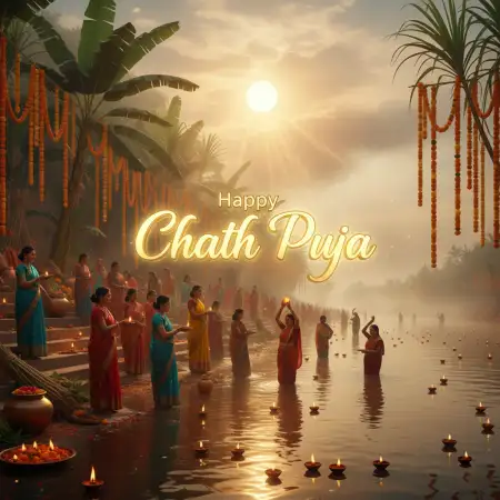 Happy Chhath Puja Photo Editing Background - Free Chhath Puja Background Download