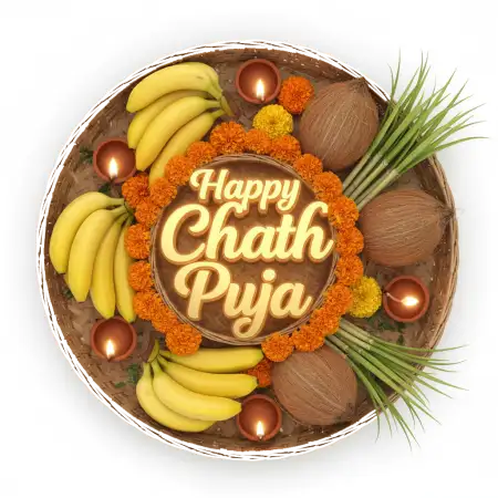 Free Happy Chhath Puja Png 3d Style PNG Image Download