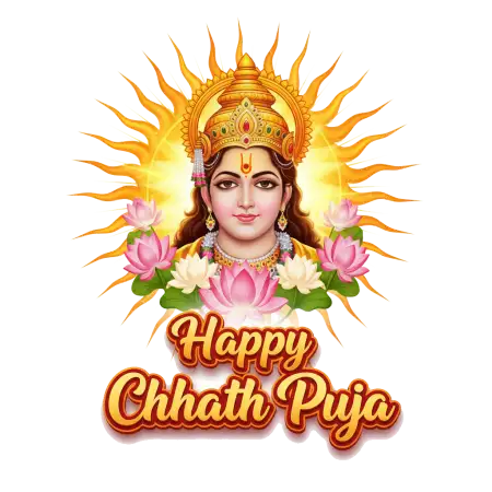 Free Happy Chhath Puja Png With God Surya PNG Image Download