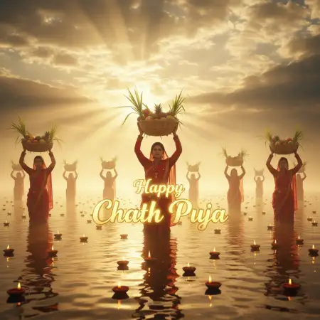 Happy Chhath Puja WhatsApp DP 2025 - Free Chhath Download