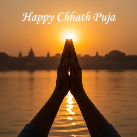Free Happy Chhath Puja Wishes For Husband In English Background Download