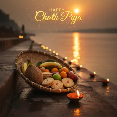 Free Happy Chhath Puja Wishes With Name Edit Background Download