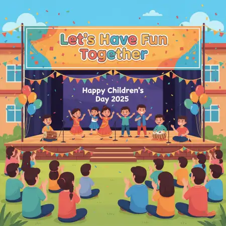 Free Happy Childrens Day 2025 Anchoring Script For School Background Download