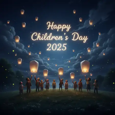 Free Happy Childrens Day 2025 Animation Illustration Hd Background Download