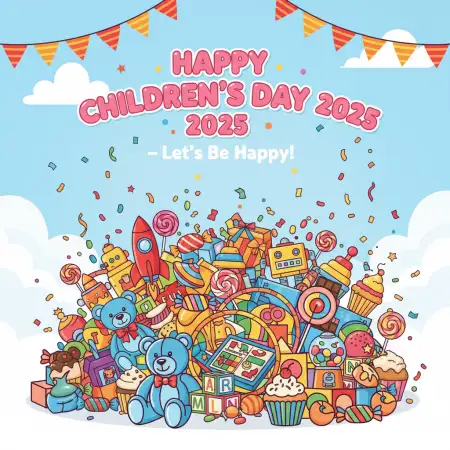 Free Happy Childrens Day 2025 Card Design Ideas Background Download
