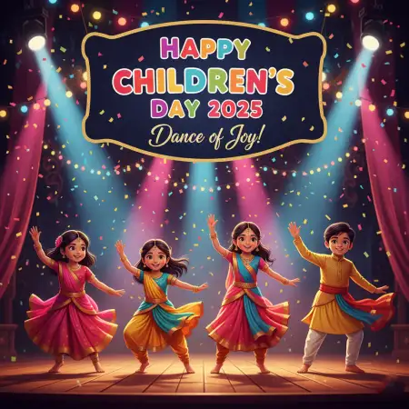 Free Happy Childrens Day 2025 Card Template Editable Background Download