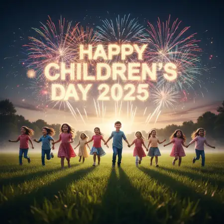 Free Happy Childrens Day 2025 Celebration Poster For School Background Download