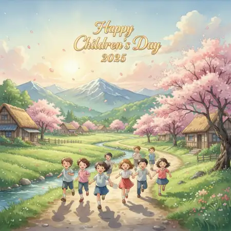 Free Happy Childrens Day 2025 Celebration Stage Banner Background Download